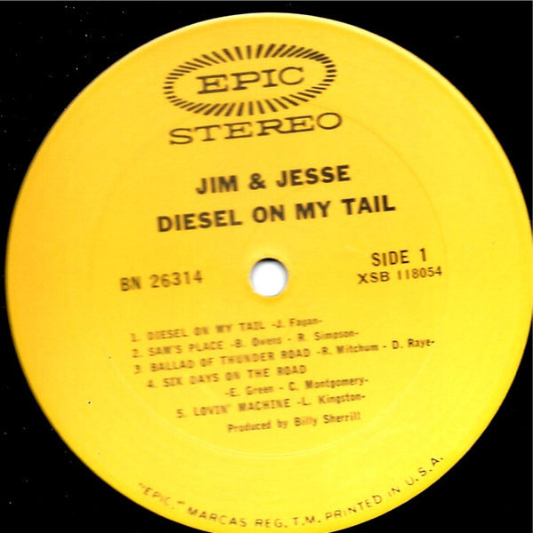 Jim & Jesse : Diesel On My Tail (LP, Album)