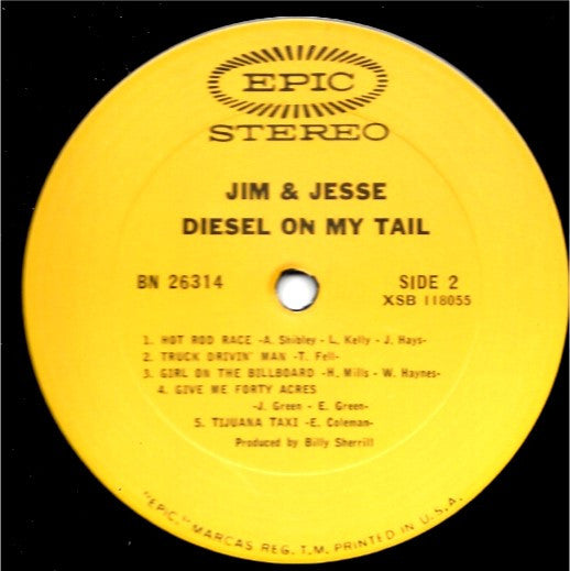 Jim & Jesse : Diesel On My Tail (LP, Album)