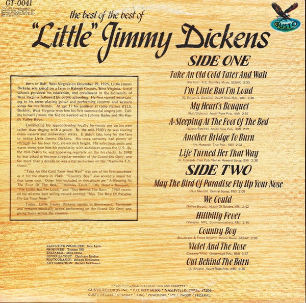 Little Jimmy Dickens : The Best Of The Best Of (LP, Comp)