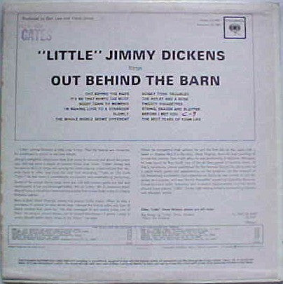 Little Jimmy Dickens : Out Behind The Barn (LP, Mono)