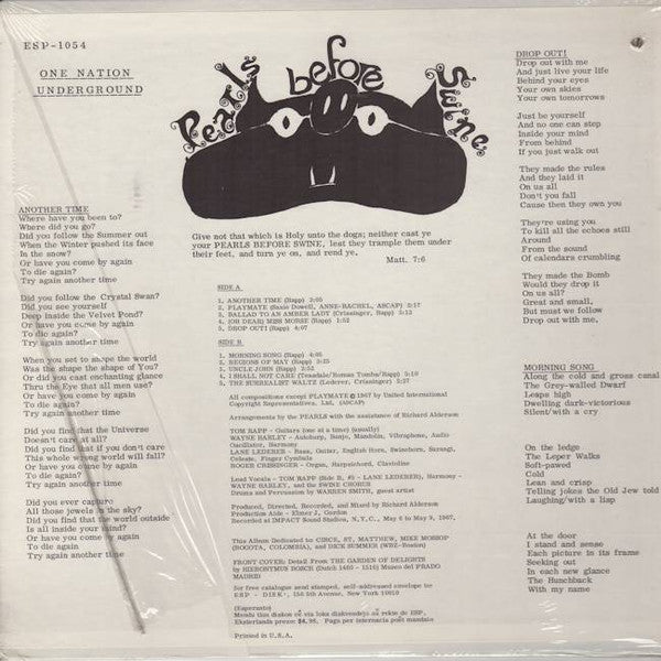 Pearls Before Swine : One Nation Underground (LP, Album, RE)