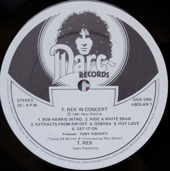 T. Rex : T. Rex In Concert (LP, Album, Gat)