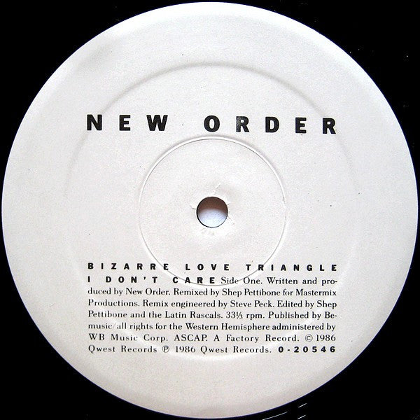 New Order : Bizarre Love Triangle (12")