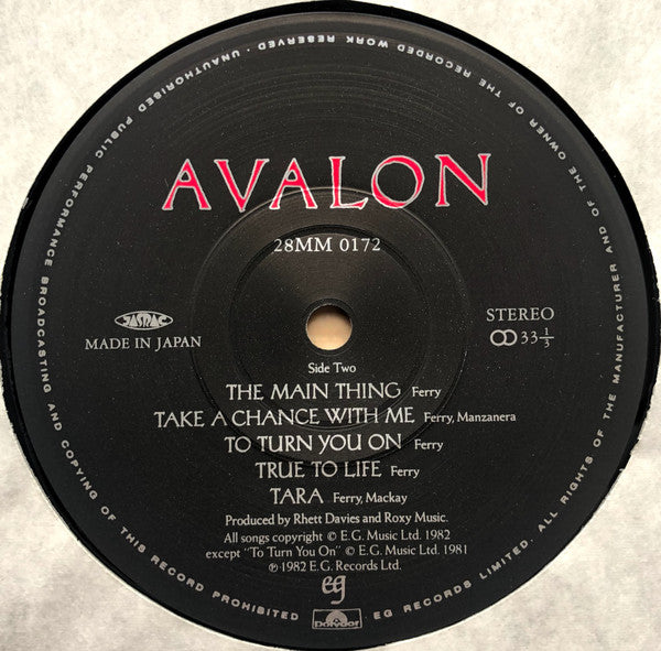 Roxy Music : Avalon (LP, Album)