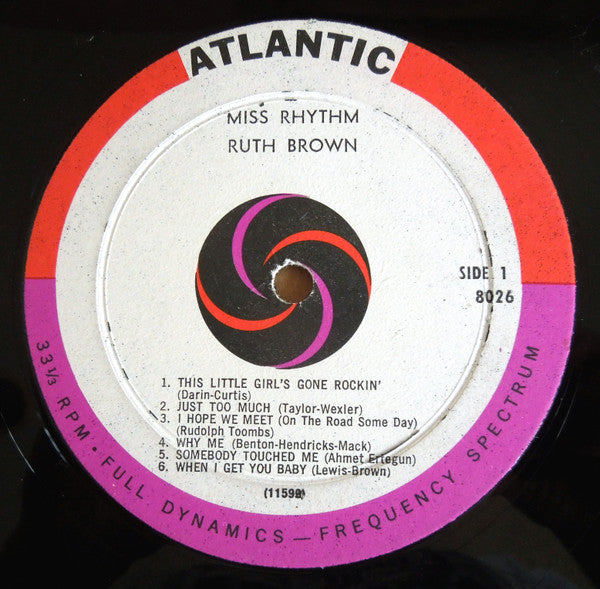 Ruth Brown : Miss Rhythm (LP, Album, Mono)