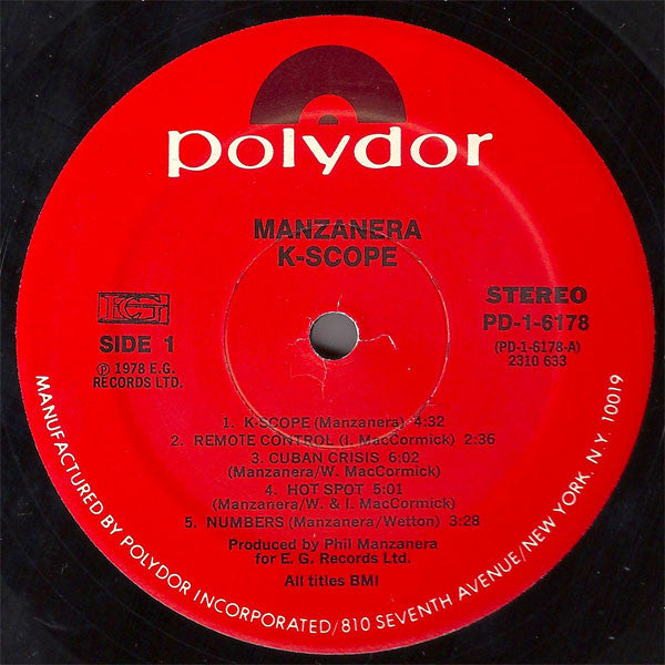 Phil Manzanera : K-Scope (LP, Album)