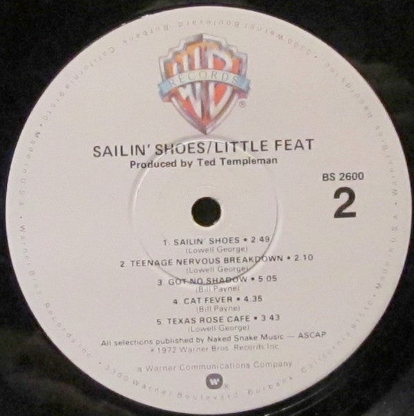 Little Feat : Sailin' Shoes (LP, Album, RE, Gat)