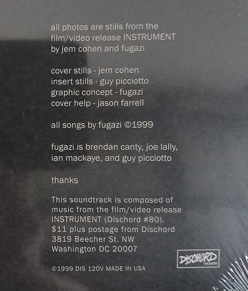 Fugazi : Instrument Soundtrack (LP, Album, RP, Bur)