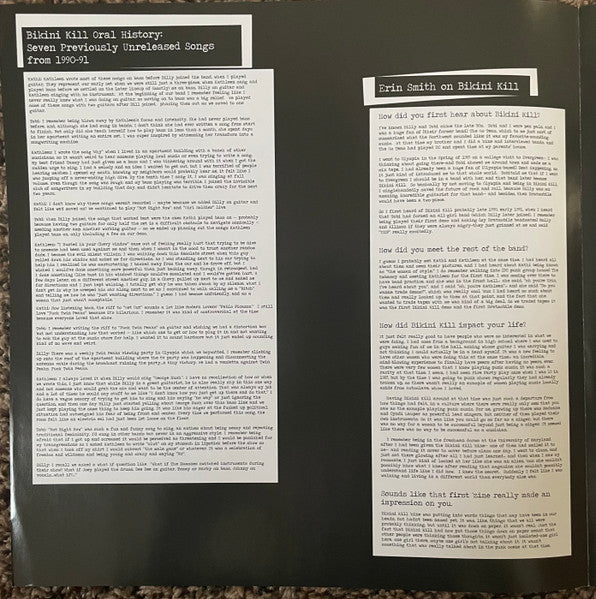 Bikini Kill : Yeah Yeah Yeah Yeah  (LP, Ltd, RE, RM, Tra)