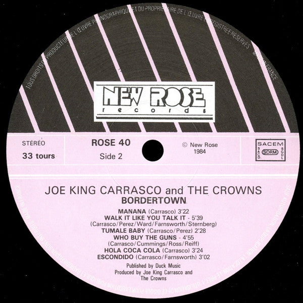 Joe King Carrasco & The Crowns : Bordertown (LP, Album)