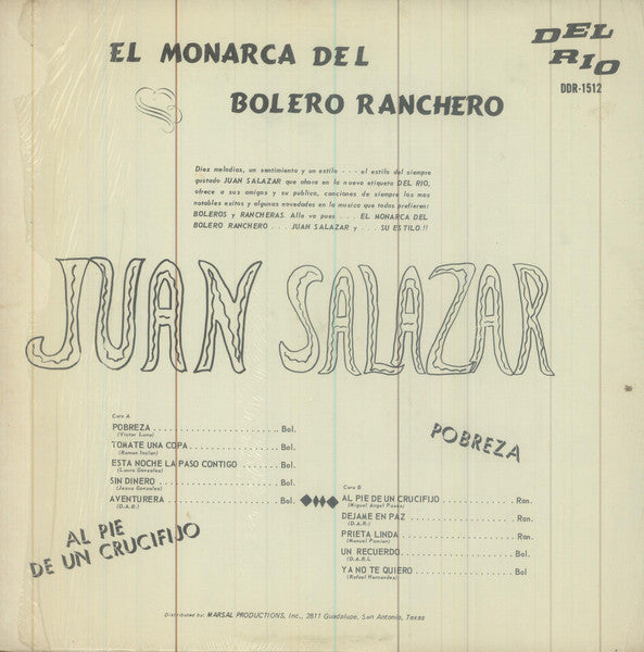 Juan Salazar (2) : El Monarca Del Bolero Ranchero (LP, Album)