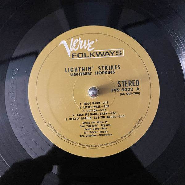 Lightnin' Hopkins : Lightnin' Strikes (LP, Album, RE, RM, 180)