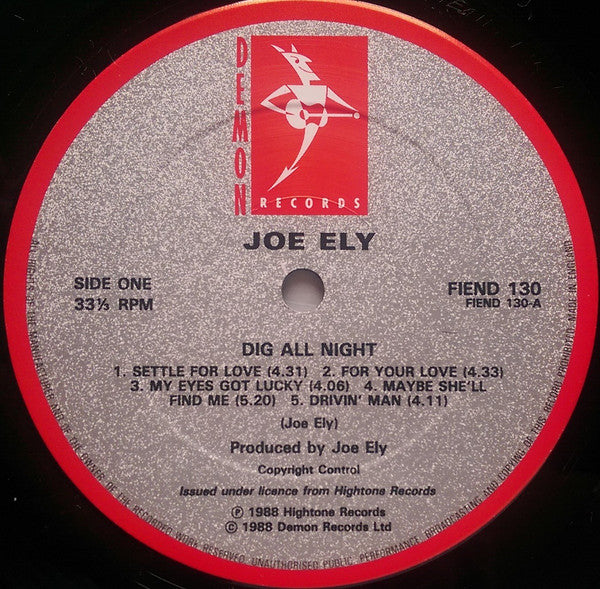 Joe Ely : Dig All Night (LP, Album)