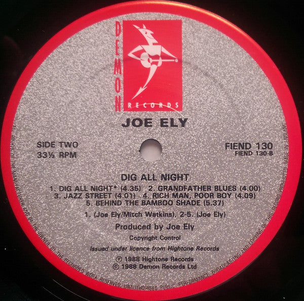 Joe Ely : Dig All Night (LP, Album)