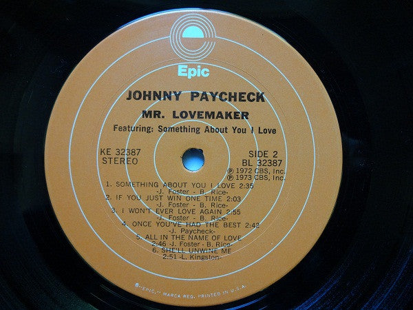 Johnny Paycheck : Mr. Lovemaker (LP, Album)