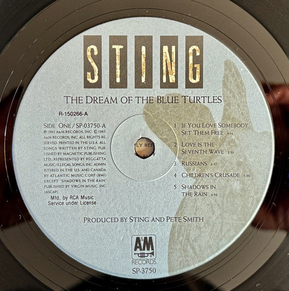 Sting : The Dream Of The Blue Turtles (LP, Album, Club, RCA)
