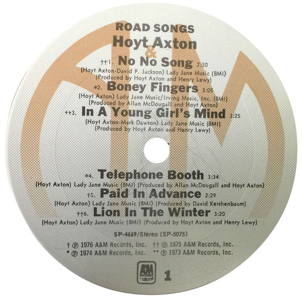 Hoyt Axton : Road Songs (LP, Comp, Pit)