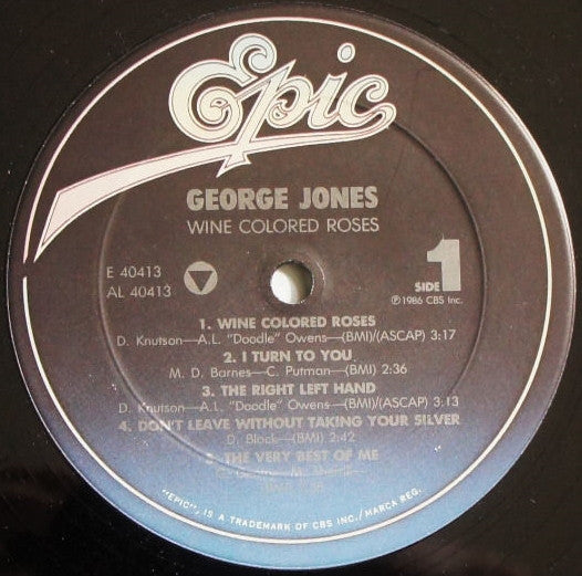 George Jones (2) : Wine Colored Roses (LP, Album)