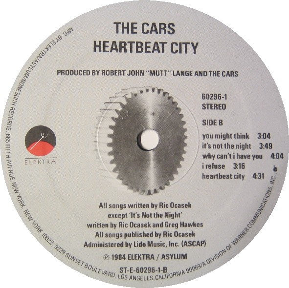The Cars : Heartbeat City (LP, Album, Club, Car)