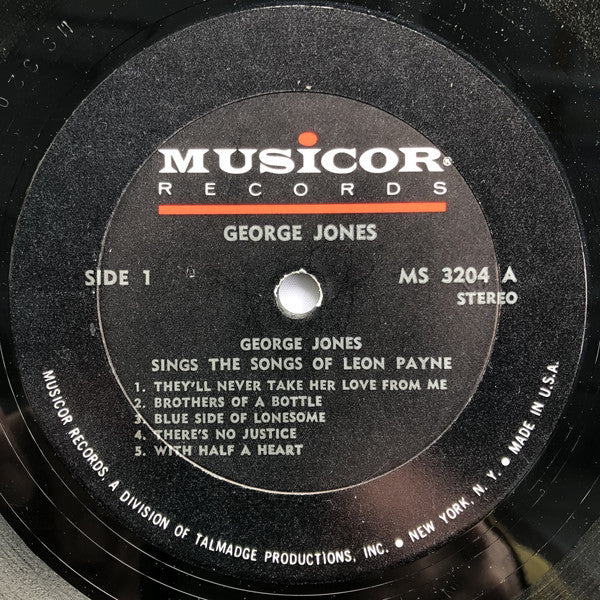 George Jones (2) : Sings The Great Songs Of Leon Payne (LP, Album)