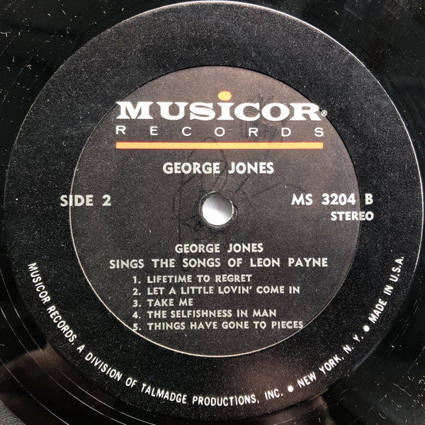 George Jones (2) : Sings The Great Songs Of Leon Payne (LP, Album)