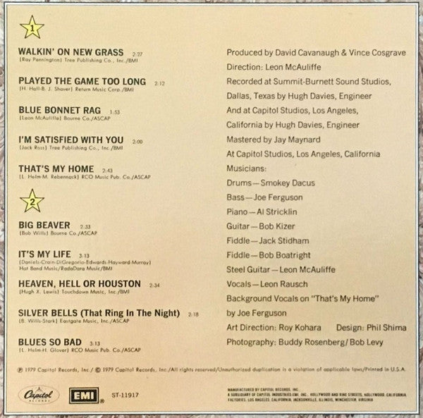 Original Texas Playboys Under The Direction Of Leon McAuliffe* : Original Texas Playboys (LP, Jac)