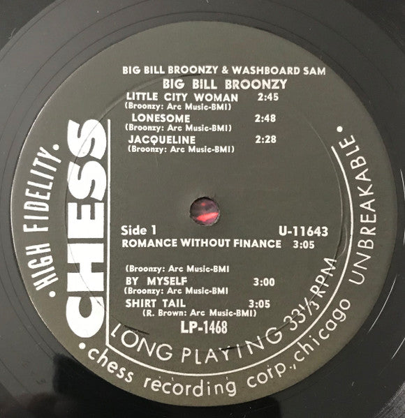 Big Bill Broonzy and Washboard Sam : Big Bill Broonzy And Washboard Sam (LP, Album, Mono)