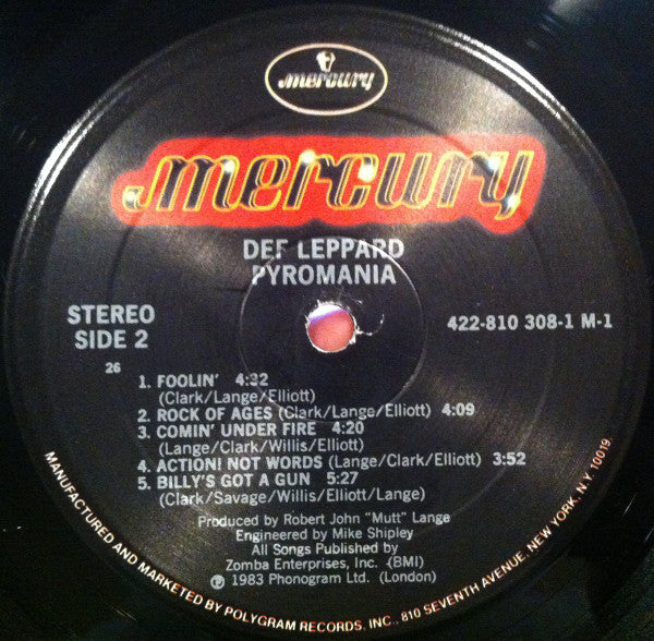 Def Leppard : Pyromania (LP, Album, PRC)