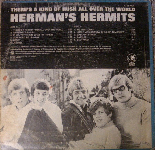 Herman's Hermits : There's A Kind Of Hush All Over The World (LP, Album, Mono, MGM)