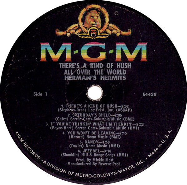 Herman's Hermits : There's A Kind Of Hush All Over The World (LP, Album, Mono, MGM)