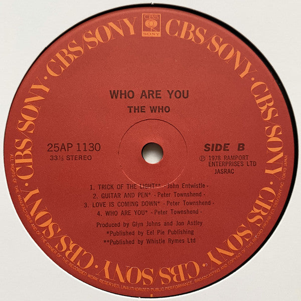 The Who : Who Are You (LP, Album)