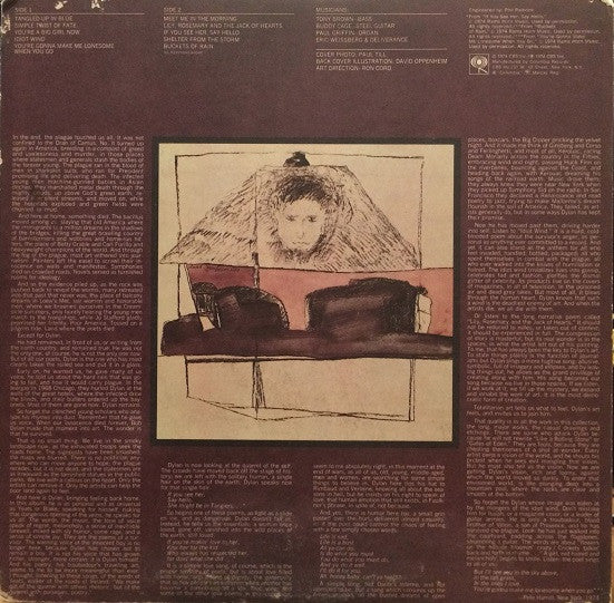 Bob Dylan : Blood On The Tracks (LP, Album, RE, RP)