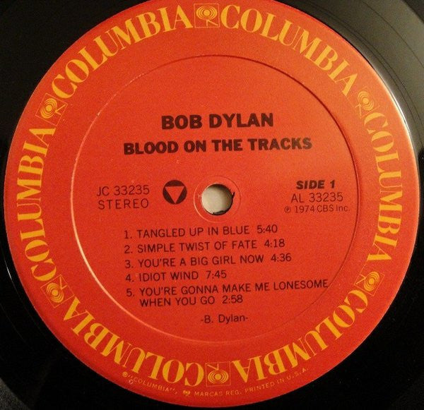 Bob Dylan : Blood On The Tracks (LP, Album, RE, RP)