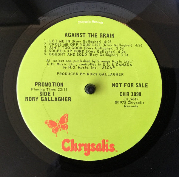 Rory Gallagher : Against The Grain (LP, Album, Promo, San)