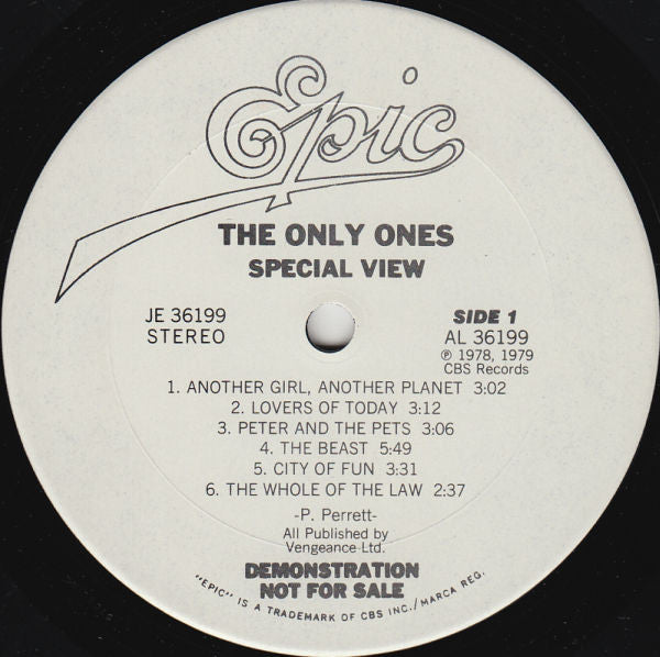 The Only Ones : Special View (LP, Comp, Promo)