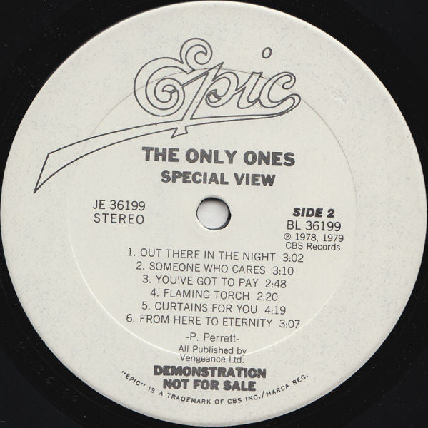 The Only Ones : Special View (LP, Comp, Promo)