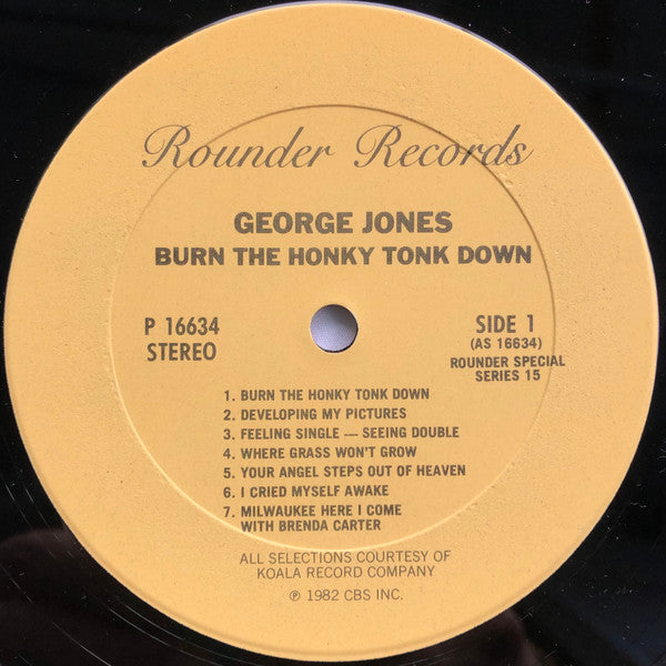 George Jones (2) : Burn The Honky-Tonk Down (LP, Comp)