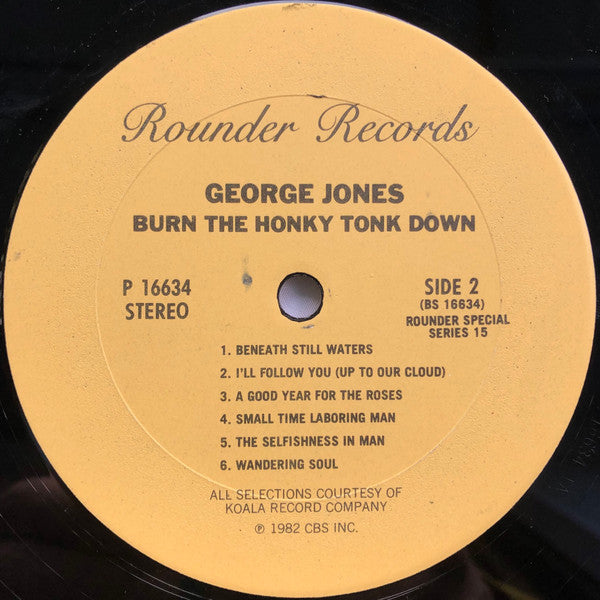 George Jones (2) : Burn The Honky-Tonk Down (LP, Comp)