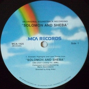 Mario Nascimbene : Solomon And Sheba (An Original Soundtrack Recording) (LP, RE)