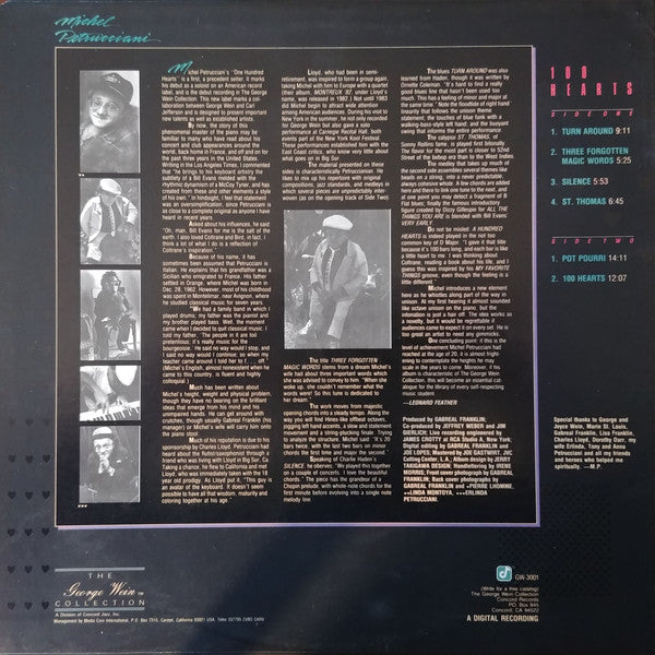 Michel Petrucciani : 100 Hearts (LP, Album)