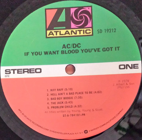 AC/DC : If You Want Blood You've Got It (LP, Album, Club)