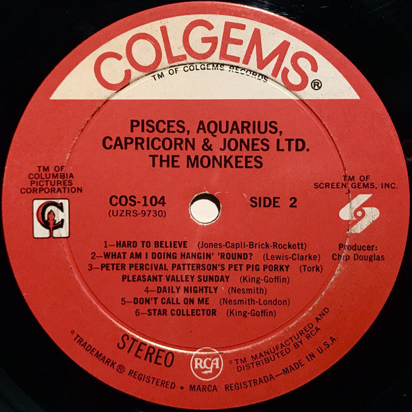 The Monkees : Pisces, Aquarius, Capricorn & Jones Ltd. (LP, Album, Hol)