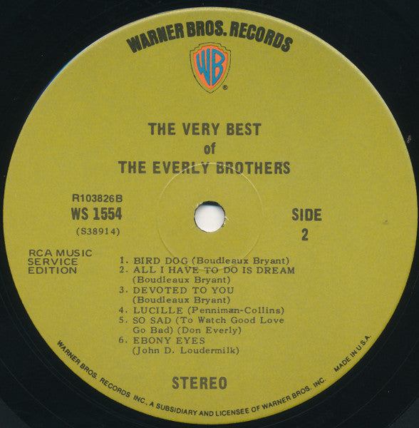 Everly Brothers : The Very Best Of The Everly Brothers (LP, Album, Club, RE, RCA)