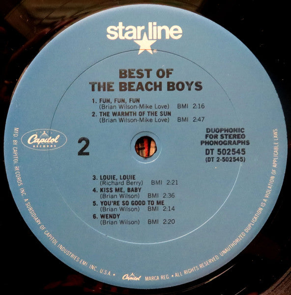 The Beach Boys : Best Of The Beach Boys - Vol. 1 (LP, Comp, Club, RE, Car)