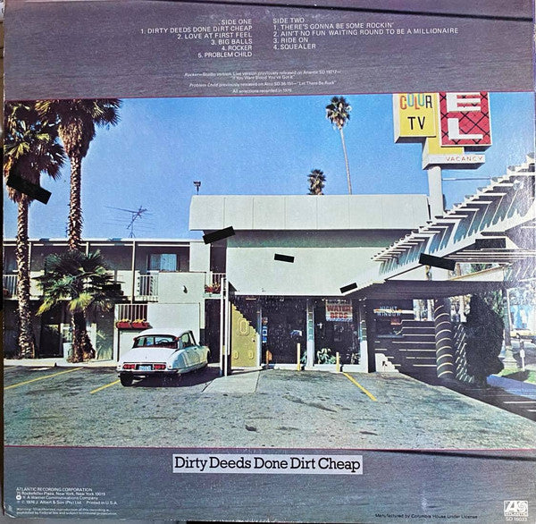 AC/DC : Dirty Deeds Done Dirt Cheap (LP, Album, Club, RE, SRC)