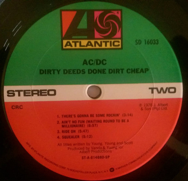 AC/DC : Dirty Deeds Done Dirt Cheap (LP, Album, Club, RE, SRC)