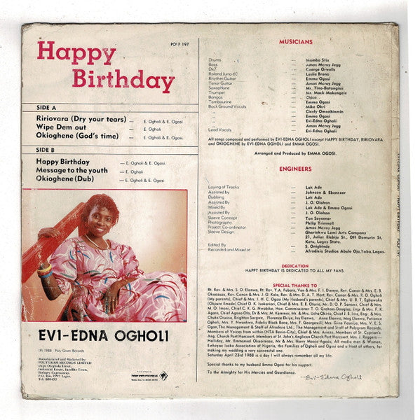 Evi-Edna Ogholi : Happy Birthday (LP, Album)