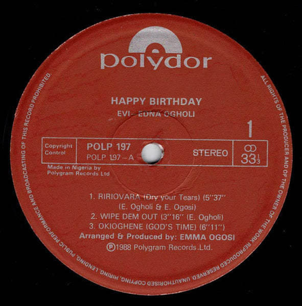 Evi-Edna Ogholi : Happy Birthday (LP, Album)