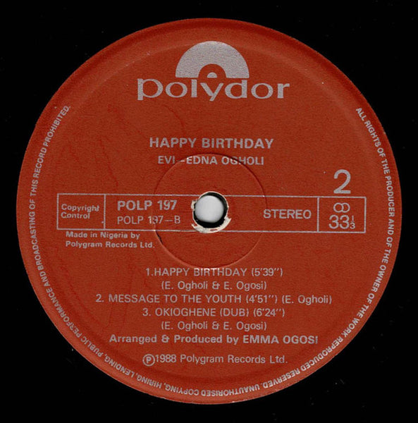 Evi-Edna Ogholi : Happy Birthday (LP, Album)