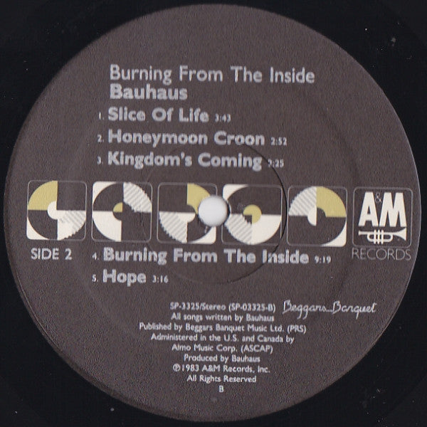 Bauhaus : Burning From The Inside (LP, Album, RE)